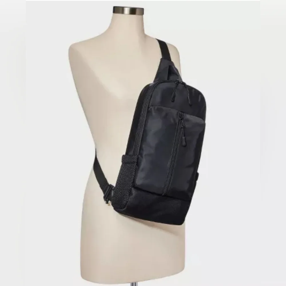Original Use, Men's Sling Crossbody Backpack, Black